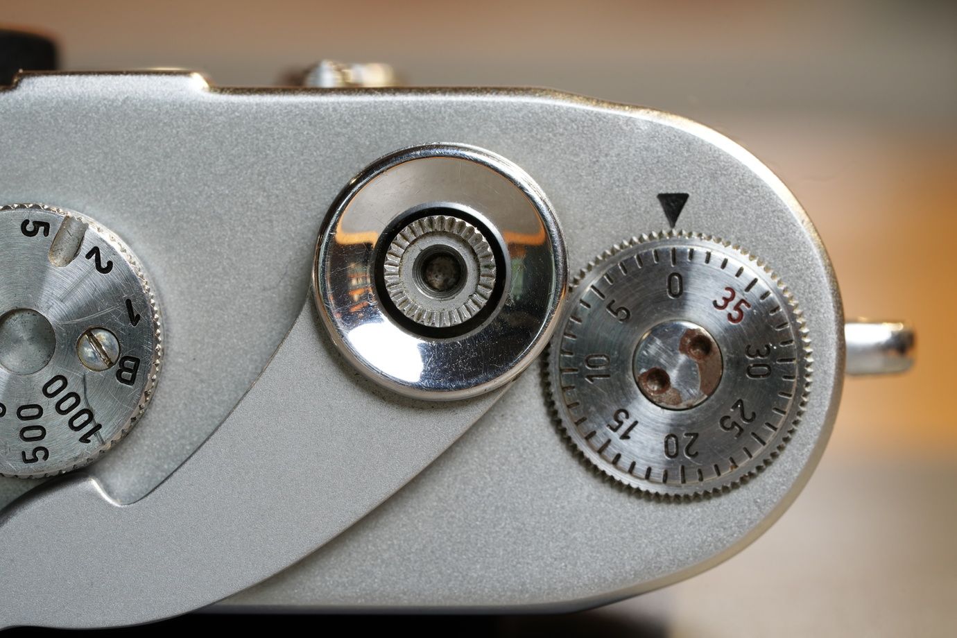 Leica M3プロトタイプのフィルムカウンターを撮影した写真